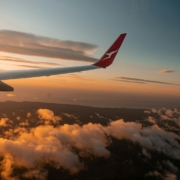 Plane taking off into the skies, showcasing the top airlines for business travel with premium services and comfort - Business First Travel Brisbane